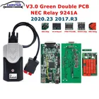 DS150 Multidiag Pro + 9241A чипы, двойная зеленая печатная плата V3.0 NEC Реле 2020,23 2017.R3, Бесплатная генерация ключей OBD2, автомобильный диагностический инструмент
