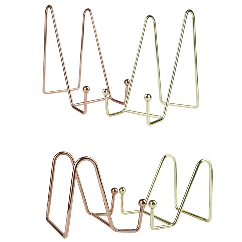 

4Pcs Photo Frame Bookshelf Storage Rack Iron Bracket Book Display Rack Decorative Plate Rack Bracket Art Display Rack