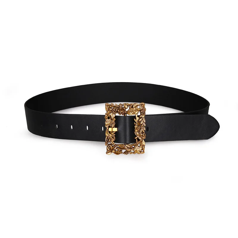 Новый Модный женский старинный ремешок металлическая штыревая Пряжка ремни для