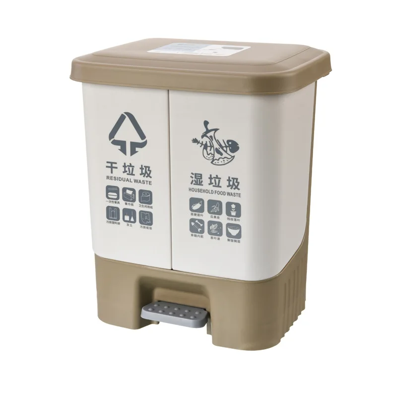 

Garbage bin household with lid sorting bathroom kitchen large size with lid living room trash bin pedal type