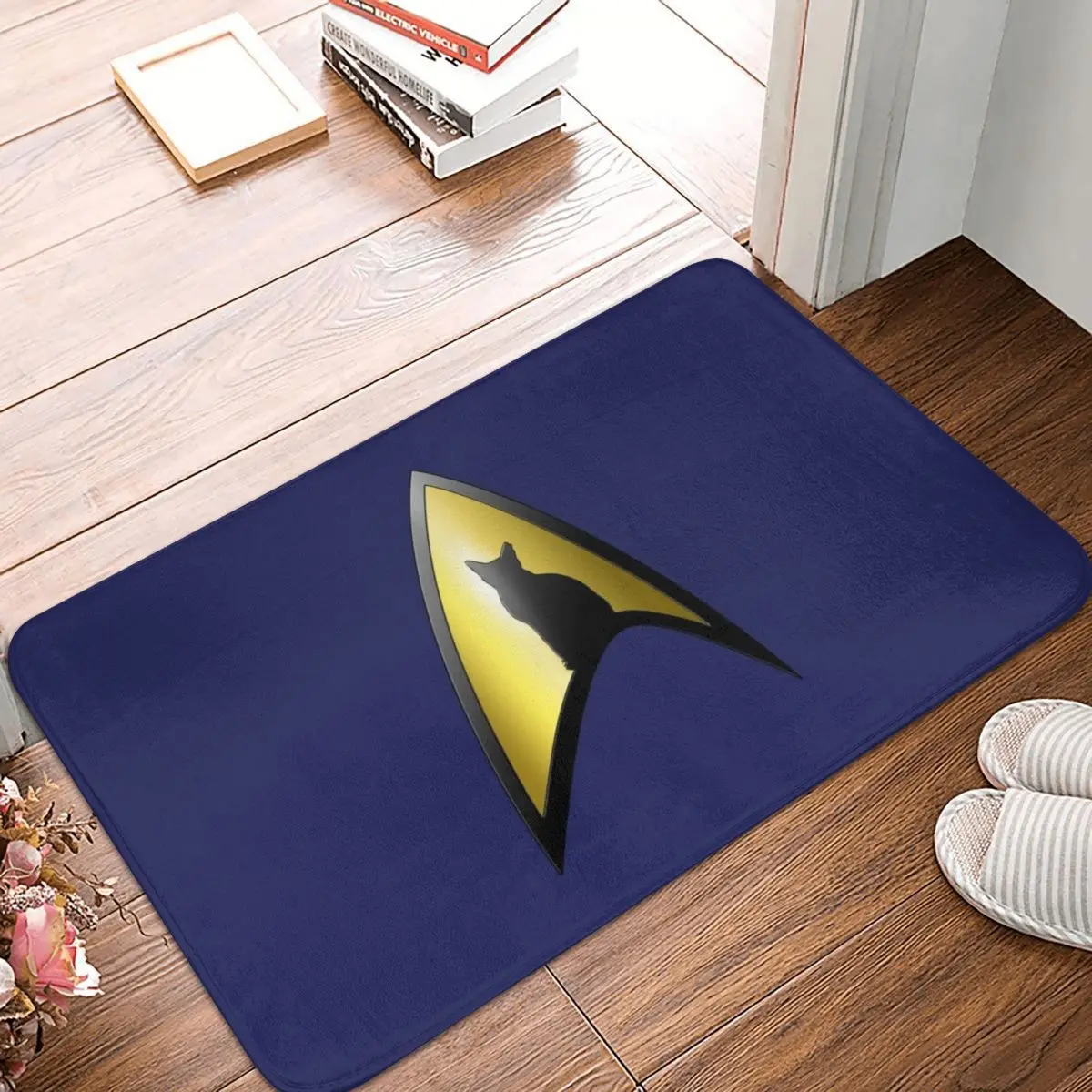 

Starfleet Cat Polyester Doormat Rug carpet Mat Footpad Anti-slip removalEntrance Kitchen Bedroom balcony Cartoon