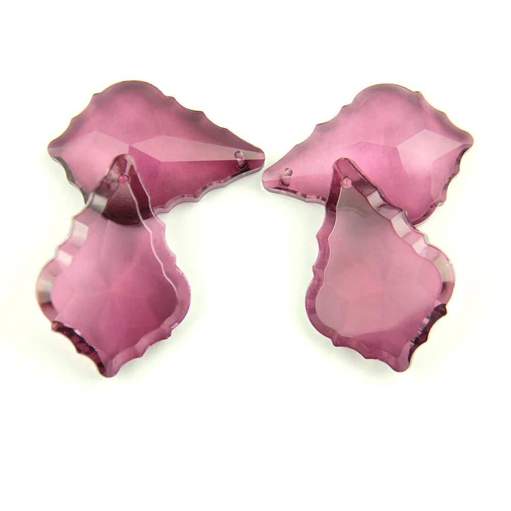 

Middle Purple 38MM/50MM/63MM/76MM K9 Optical Crystal Maple Leaf Prism Ornament Glass Pendant For Lighting Decoration