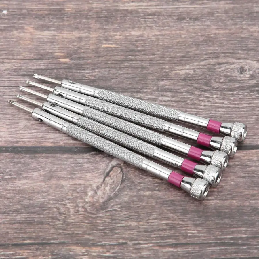 5Pcs 1.6mm Precision Watch Screwdriver Set Stainless Steel Cross Glasses Clock Repairing Tool Kit New | Наручные часы
