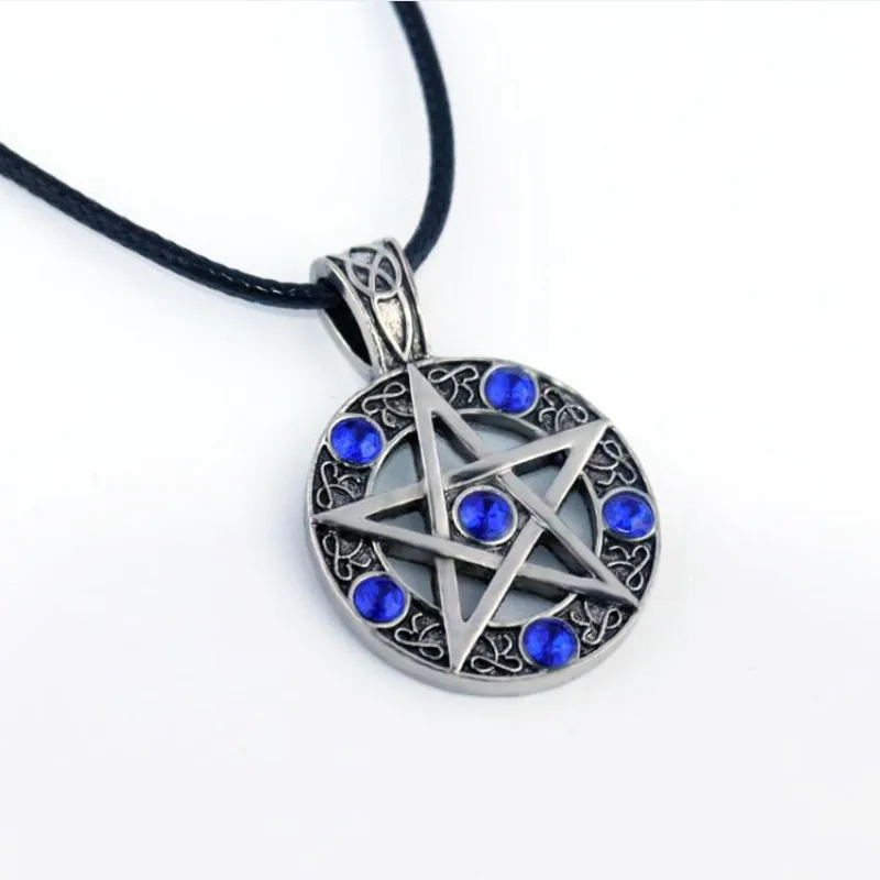 Новинка женское мужское ретро ожерелье пентаграмма пятиконечная звезда Wicca