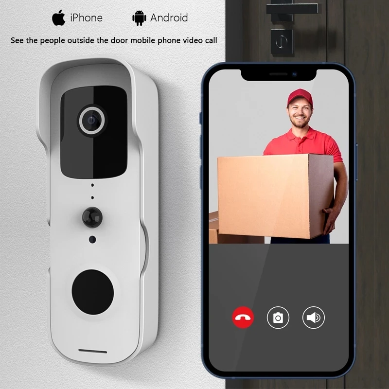 Tuya Smart Wireless Video Doorbell WiFi Real-time Monitoring  Two-way Voice Door Bell with Waterproof Home Security Camera enlarge