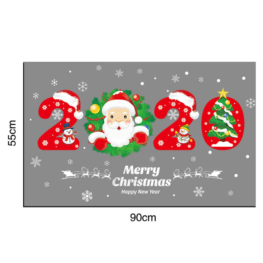 45 # рождественские наклейки с героями мультфильмов для витрины на окна съемные