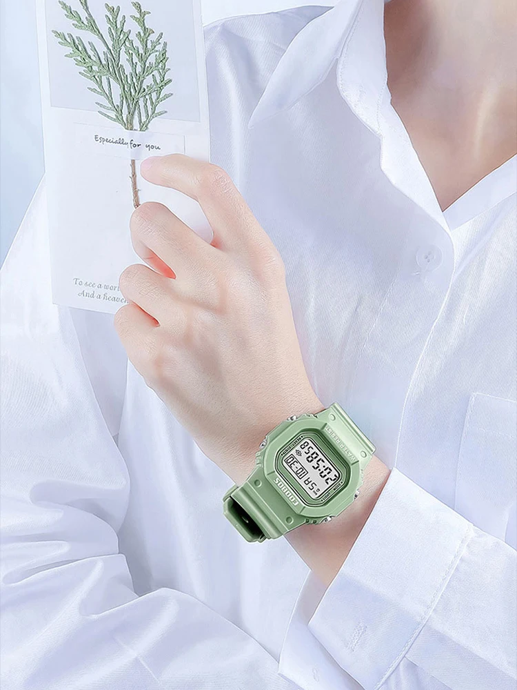 Часы наручные женские светодиодсветодиодный роскошные Цифровые в