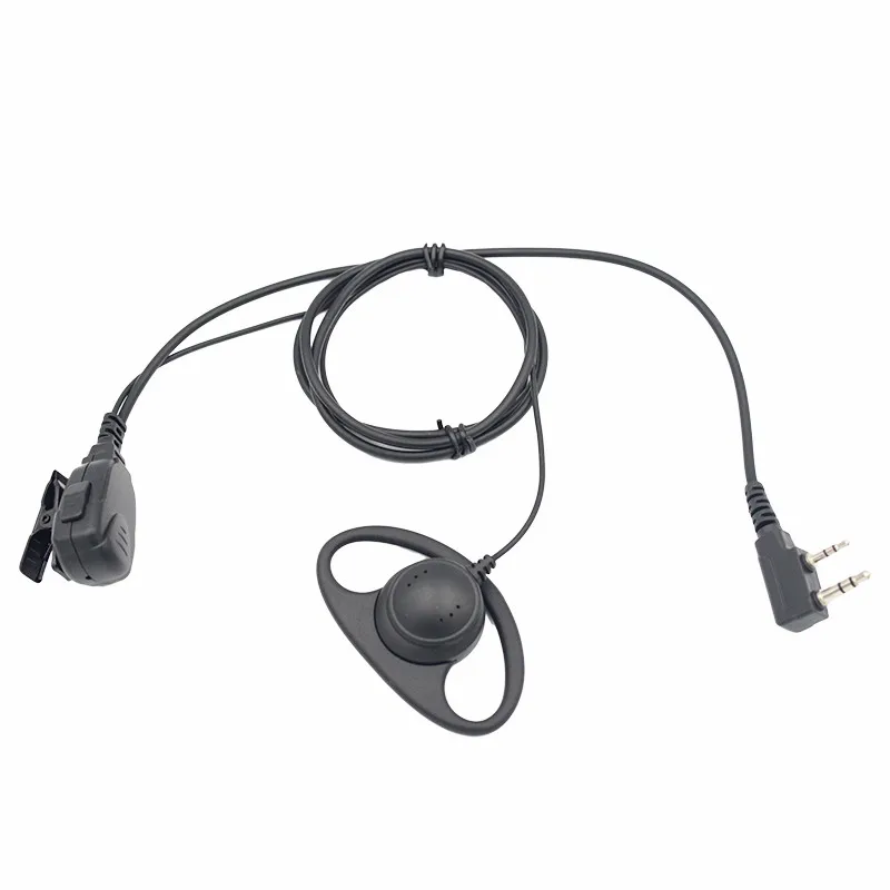 

2 Pin D Shape Two Way Radio Headset with Mic Walkie Talkie Earpiece for Retevis H-777 RT22 RT21 RT68 Baofeng UV-5R 888S 666S