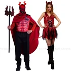 Костюм для косплея на Хэллоуин, яркий костюм, карнавал, мужская скелет, ролевая игра, красная маска, плащ, женское, мужское, привидение Вечерние вечернее платье, головной убор