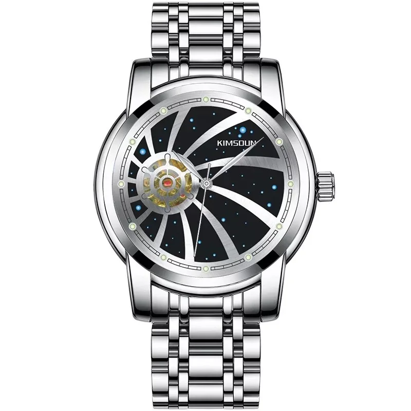

Top luxury starry sky dial hollow automatic mechanical men's watch fashion leisure business sports outdoor multifunctional