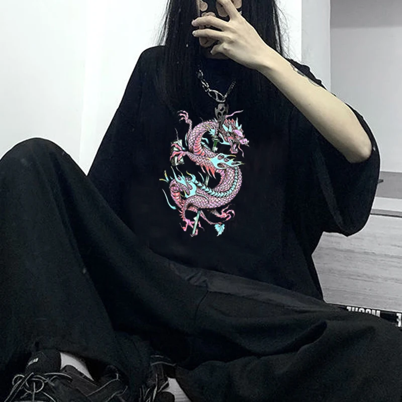% 100 katoen zomer mode casual katoenen T-shirt grappige cartoon jaren 90 Koreaanse esthetiek Harajuku Ullzang retro graphics | Женская