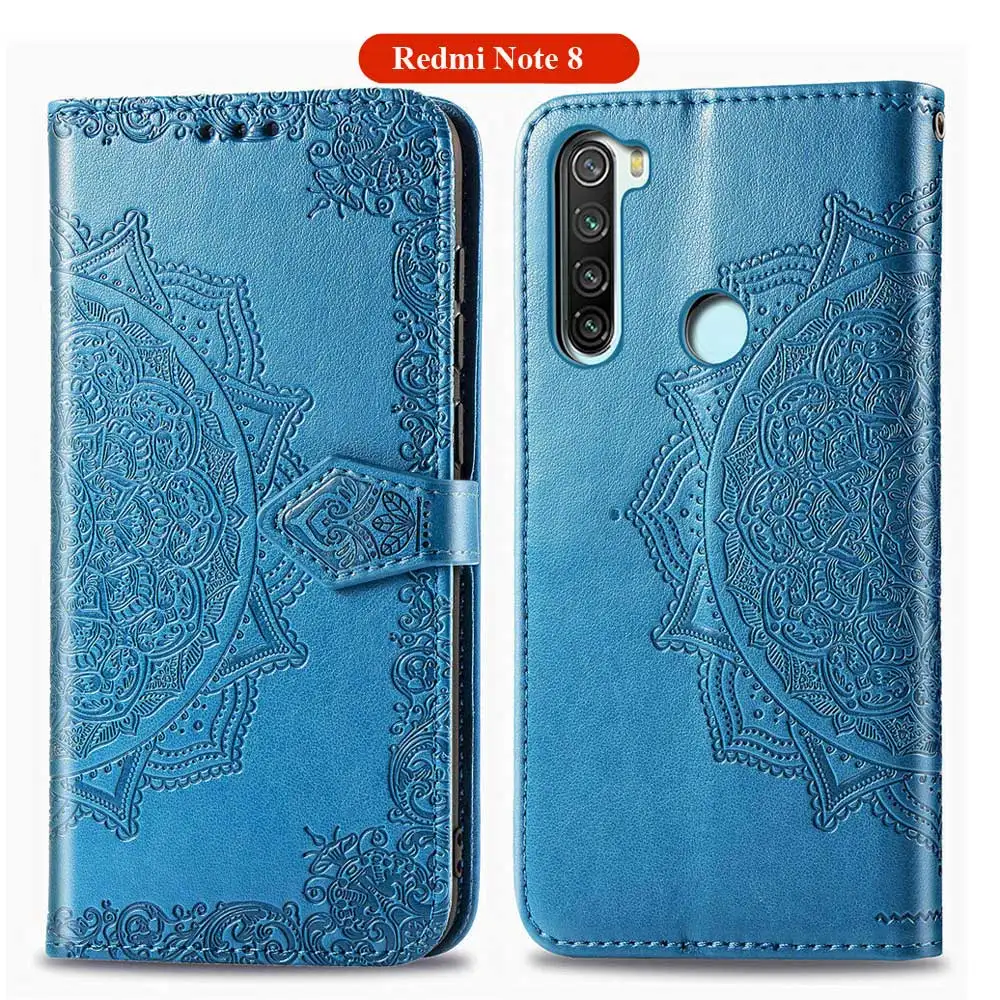 Xiaomi Redmi Note 8 чехол 3D цветок Мандала узор кожаный бумажник Флип чехол на для xiaomi Redmi Note 8 note8 Pro чехол обложка сумка телефона