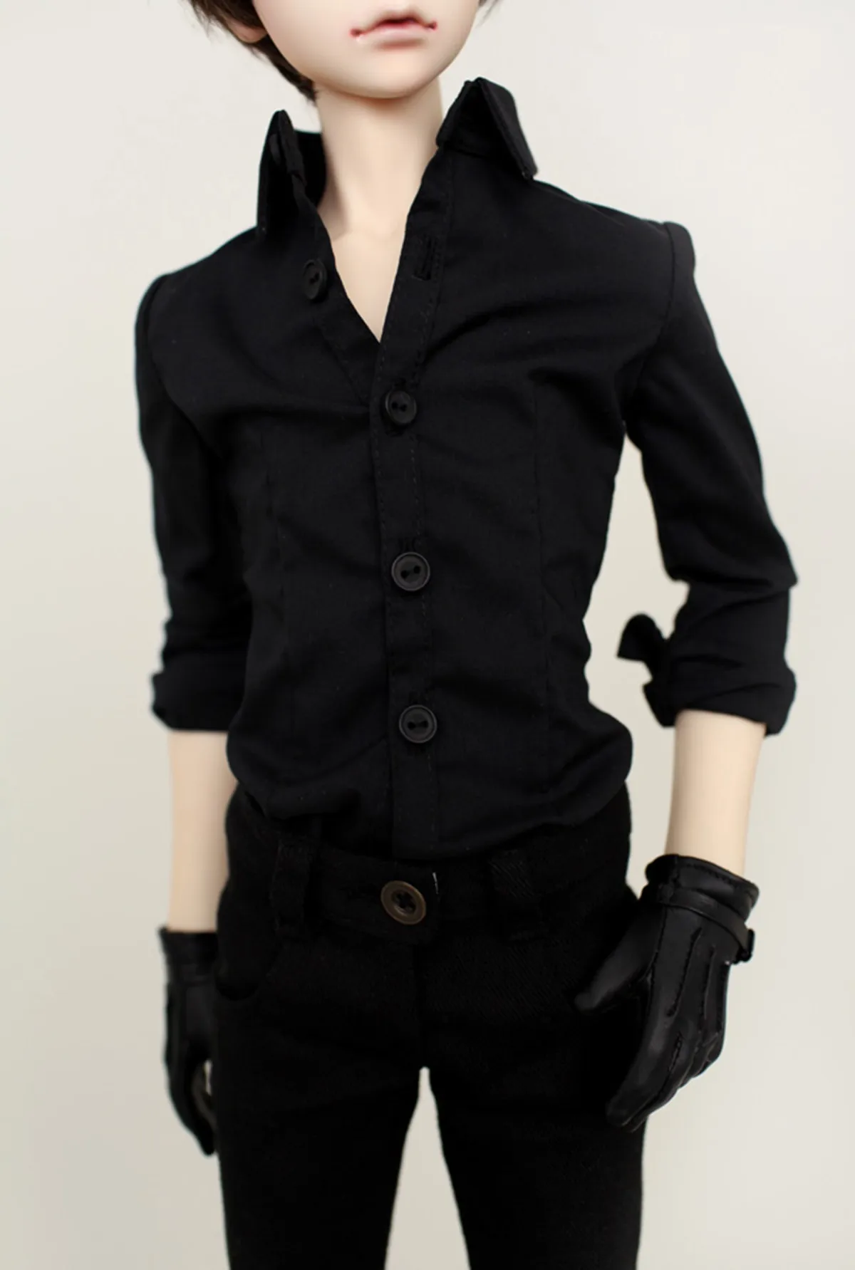 Фото Bjd Кукла одежда костюм черная рубашка + брюки 1/4 1/3 может быть настроен Размер №1