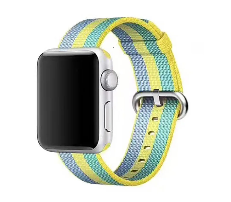 44 мм ремешок для apple watch series 5 4 3 2 1 тканый нейлоновый ремешок для iWatch 40 мм 38 мм узор Классическая пряжка
