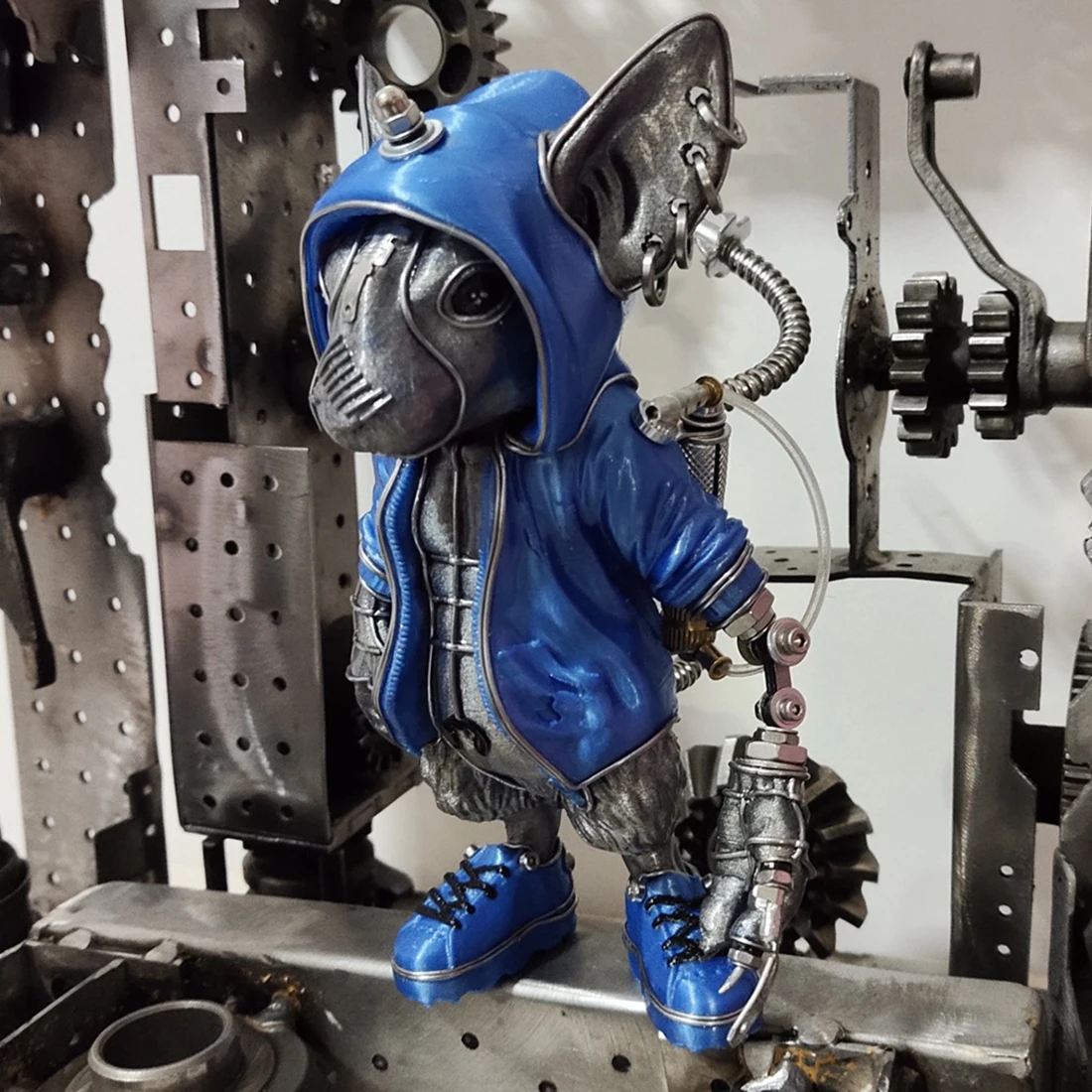 

DIY MecDIY Mechanical Metal Model Kit Handmade Assembly Crafts Home Decor Diy Assemble Toys Kids adults Gift - Blue Elf Mouse