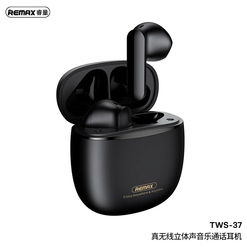 

Remax TWS-37 Wireless Earphones V5.1Bluetooth Headset Headphones In-Ear Earbuds Hifi Stereo Bass No Delay CVC8.0 Noise Reduction