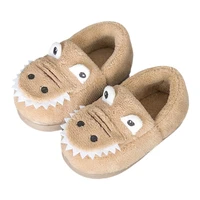 winter warm baby boys girls children cotton fleece shoes dinosaur kids slippers casual indoor slippers boots 1 3y