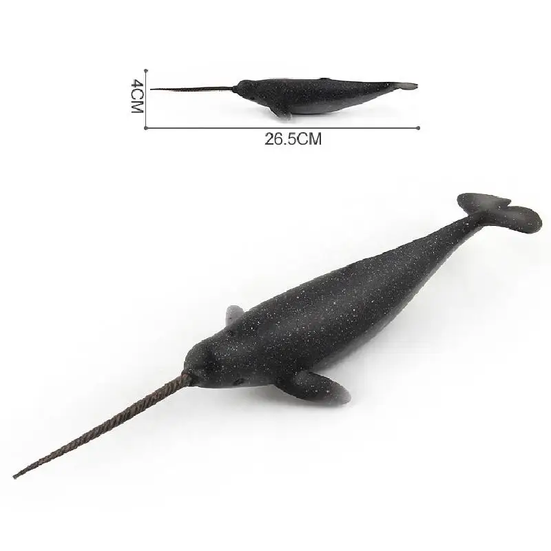 

Simulation Plastic Ocean Animal Series Cognition Model Toy Whale Shark Narwhals Action Figures Collection Gift Toys For Children