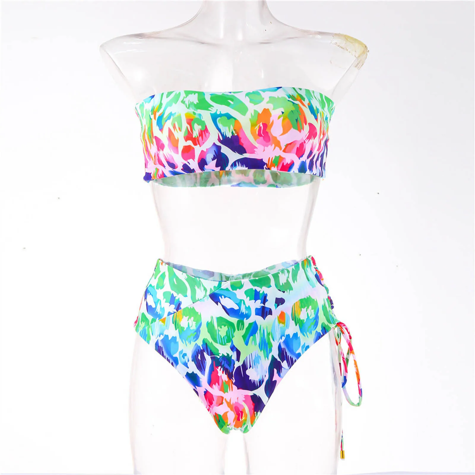 

High Waist Women Swimsuit Bandeau Bandage Bikini Set Push-Up Brazilian Swimwear Sexy Micro Biquini Maillot De Bain Femme Bather