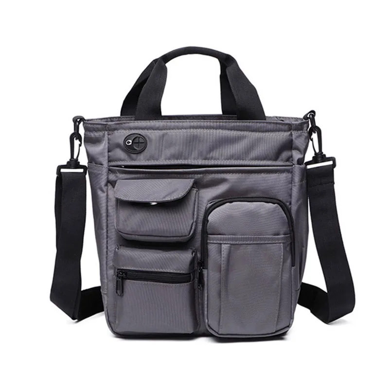 Gray style 1 Многофункциональная офисная сумка-мессенджер с отверстием для наушников, водонепроницаемая нейлоновая дорожная сумка, мужская сумка для отдыха XA11ZC - Цвет: Gray style 1