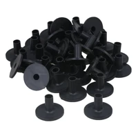 100pcs black drum long flanged cymbal sleeves replacement for shelf drum kit