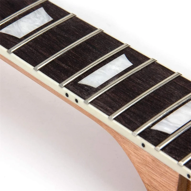 

T4MF 22 Fret Mahogany Neck Maple Fretboard Trapezoid Dots Inlay Natural Electric Guitar Neck DIY Guitars Parts Replacement