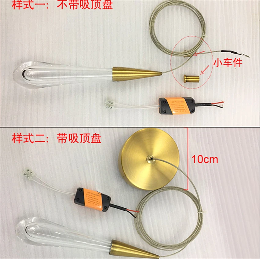 Современные хрустальные прозрачные бронзовые подвесные светильники для