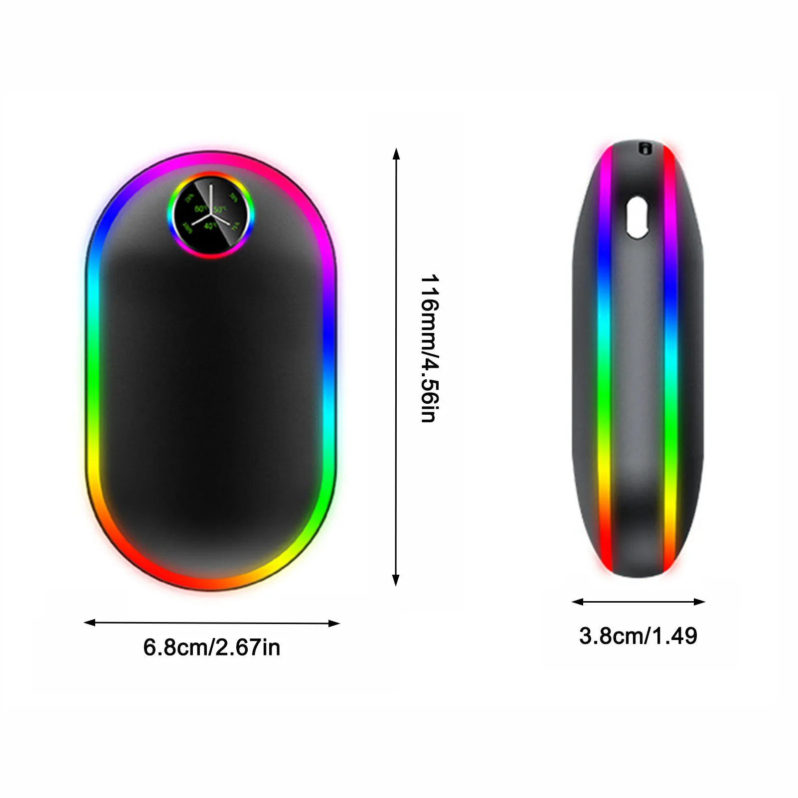 

Electric Hand Warmer USB Rechargeable Quick Heating Mini Pocket Mobile Power Hand Warmer Long-Life Outdoor Travel Handy
