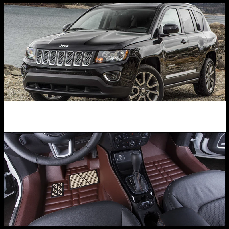 Lsrtw2017 Авто Стайлинг автомобиля коврики в салон для jeep compass 2016 2017 2018 2019 2020