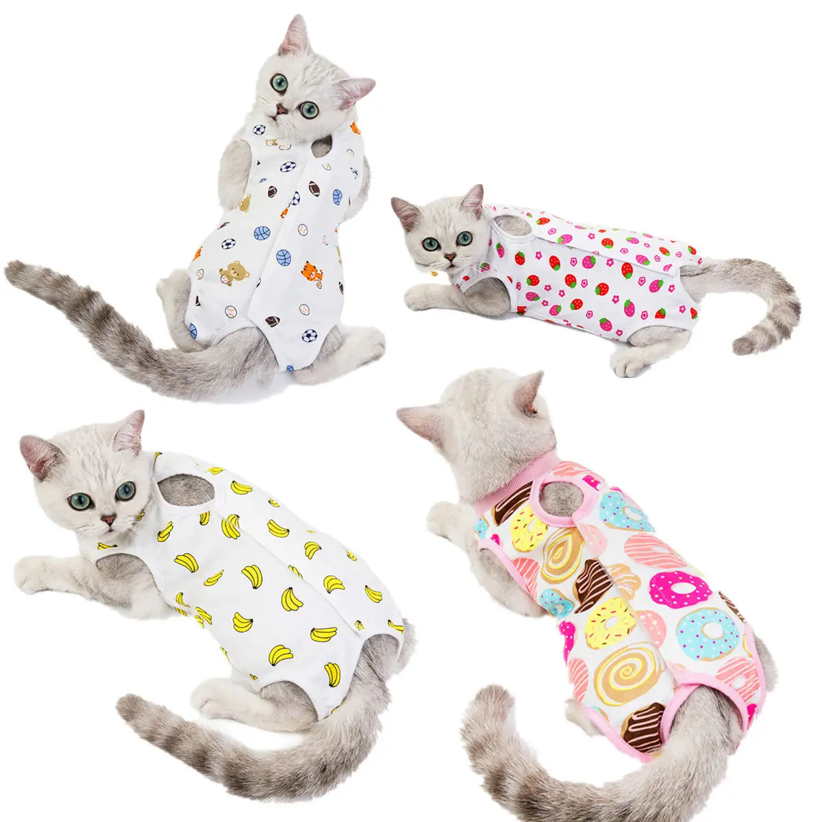 

Pet Cat Clothes Cat Retrieve After Surgery Anti-Licking Vest Clothing Pet Wound Anti-Mite Surgical Recovery Weaning Suits