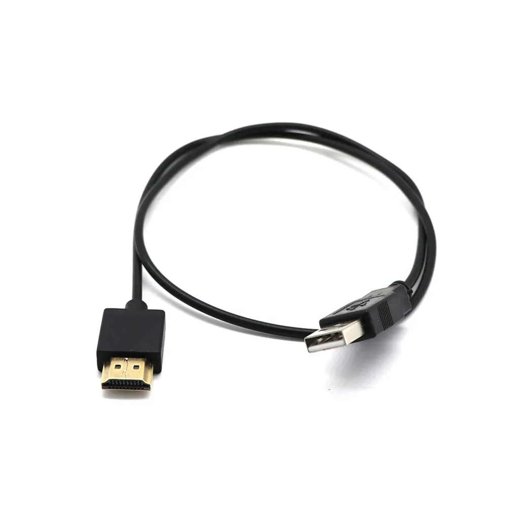 

0.5 Meters Smart Device L Top Power Cable HDMI-compatible Cable Male-Famel HDMI-compatible To USB Power Cable