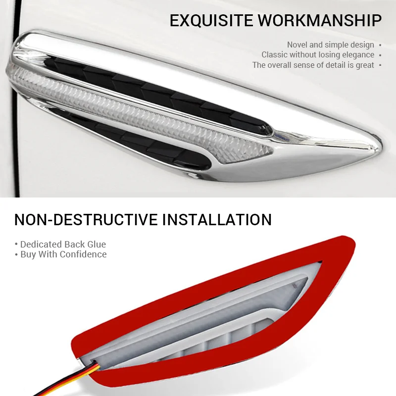 BLALION 2 шт. автомобильный светодиодный плавный боковой габаритный фонарь в форме