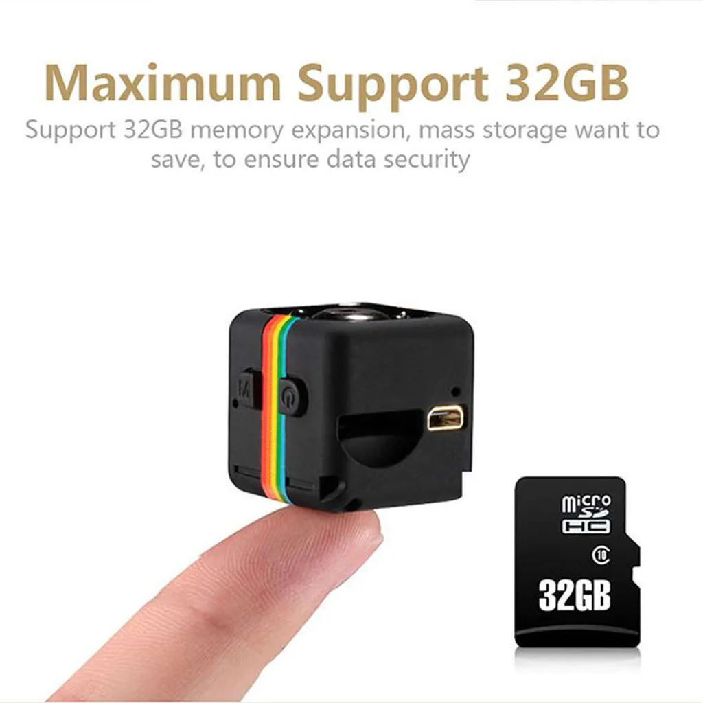 SQ11 HD 1080P мини камера с датчиком ночного видения Видеокамера регистратор движения