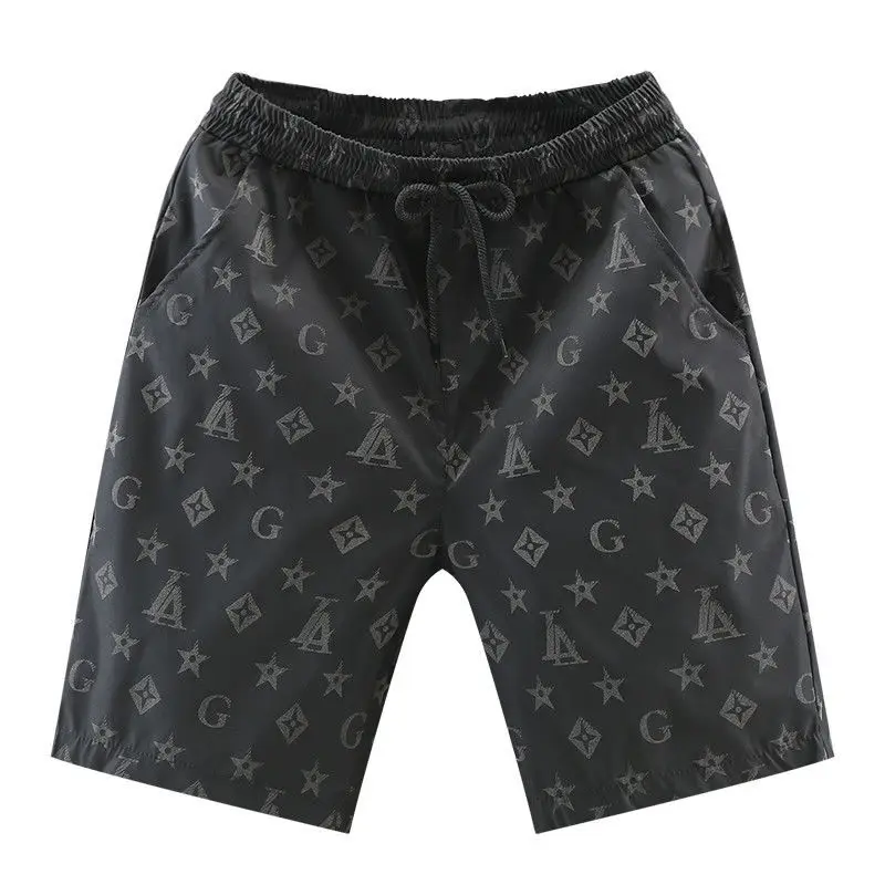 

2021 new plaid shorts men's summer large size thin quick-drying beach pants casual sports shorts street hip-hop five-point pants