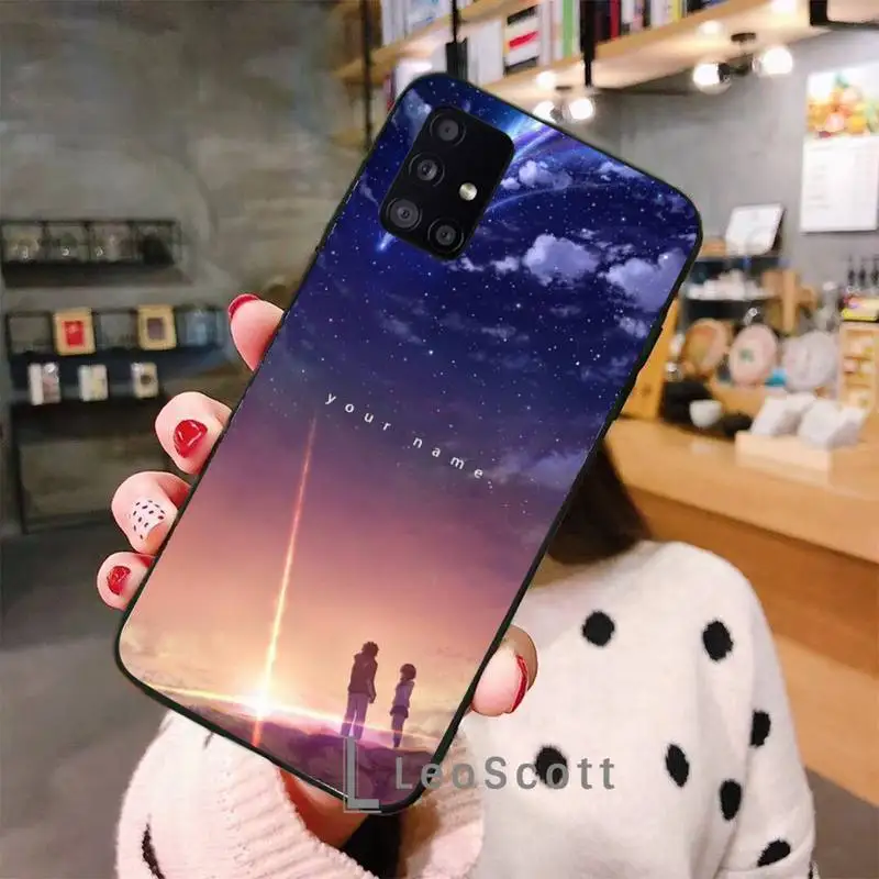 

Anime Your Name Phone Case For Samsung A32 A51 A52 A71 A50 A12 A21S S10 S20 S21 Plus Fe Ultra