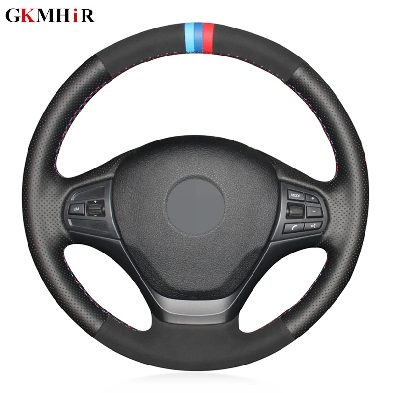 Черная натуральная кожа черная замша ручная строчка искусственная для BMW F20 F21 F22