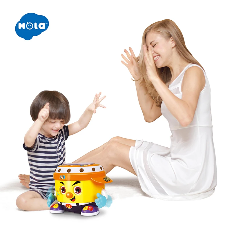 HOLA TOYS 6107 детская игрушка DJ вечерние барабанные игрушки с музыкой и светом Обучающие Развивающие игрушки для подарков