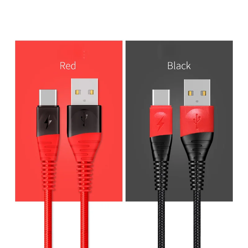 Кабель Micro usb Type C для быстрой зарядки redmi note 7 huawei p30 нейлоновый Плетеный USB-кабель