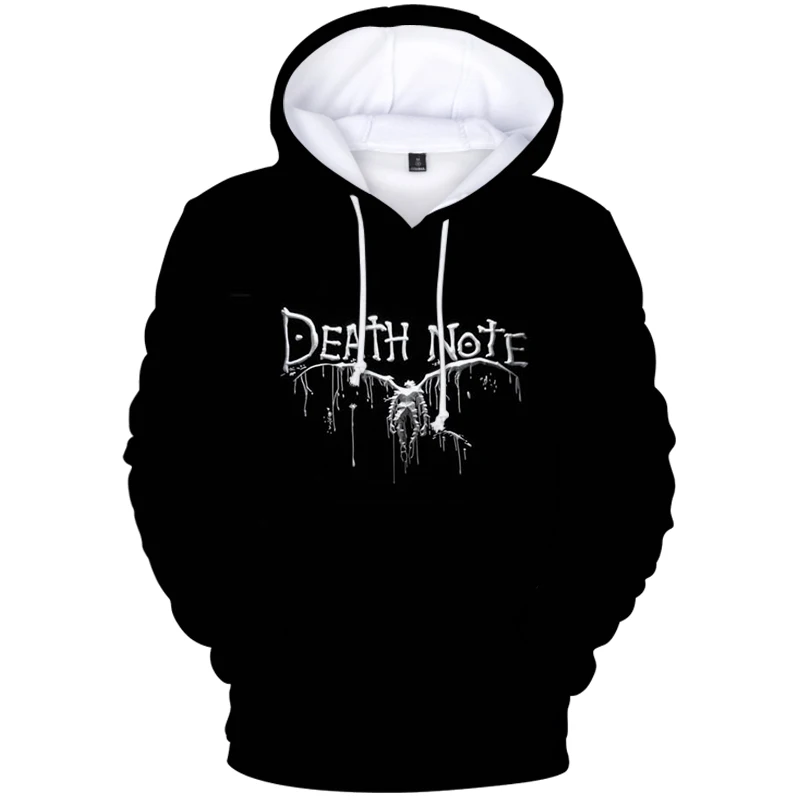 

Newest Fashion Death Note Mens Hoodies Casual Sweatshirts Anime 3D Printed Winter/Autumn Cotton Pocket Hoodies Teens Pullover