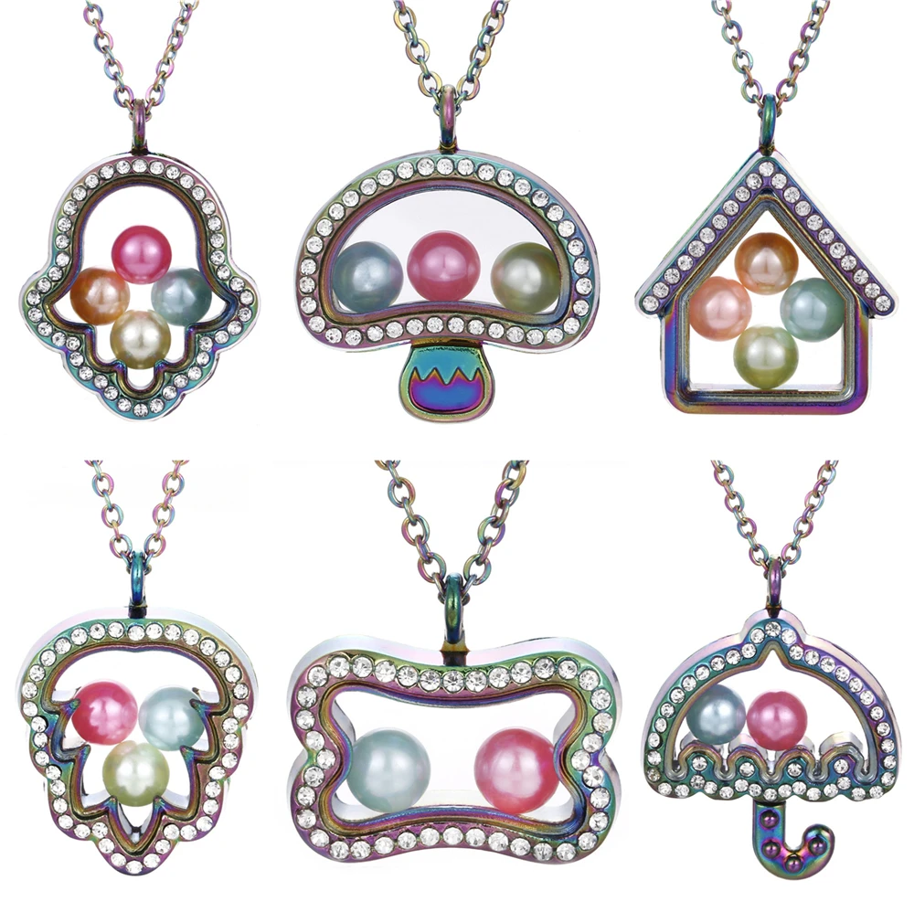 Многоцветный Дракон диаметр памяти 8 мм бусины жемчужная клетка Магнитная