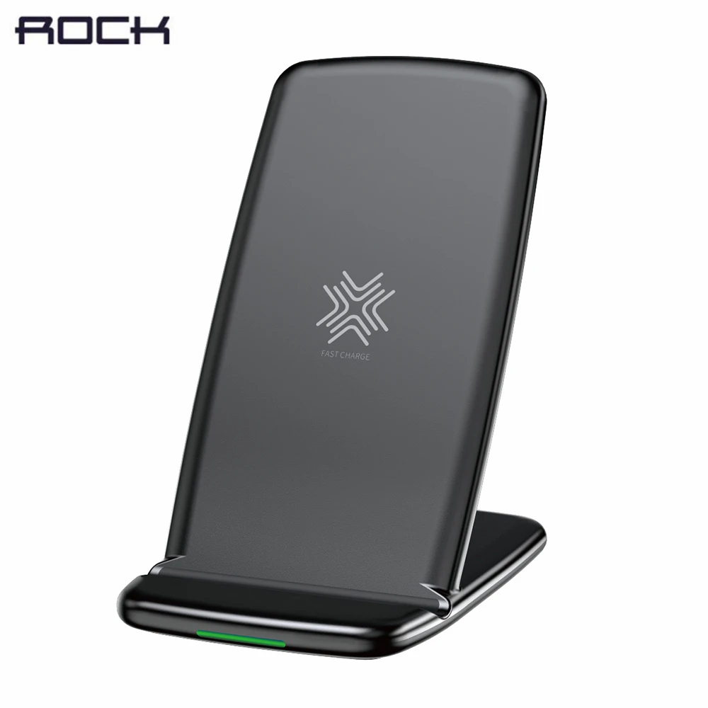 ROCK W3 Pro Qi Беспроводное зарядное устройство 10 Вт для iPhone11 pro XR MAX Быстрая Зарядка Док-станция Беспроводное зарядное устройство для samsung OPPO Xiaomi - Тип штекера: Универсальный