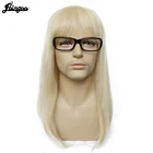 Ebingoo 70s 80s Хеллоуин металлический качающийся дискотечный парик для мужчин блонд длинные прямые синтетические парики с челкой многослойный парик для мужчин и женщин