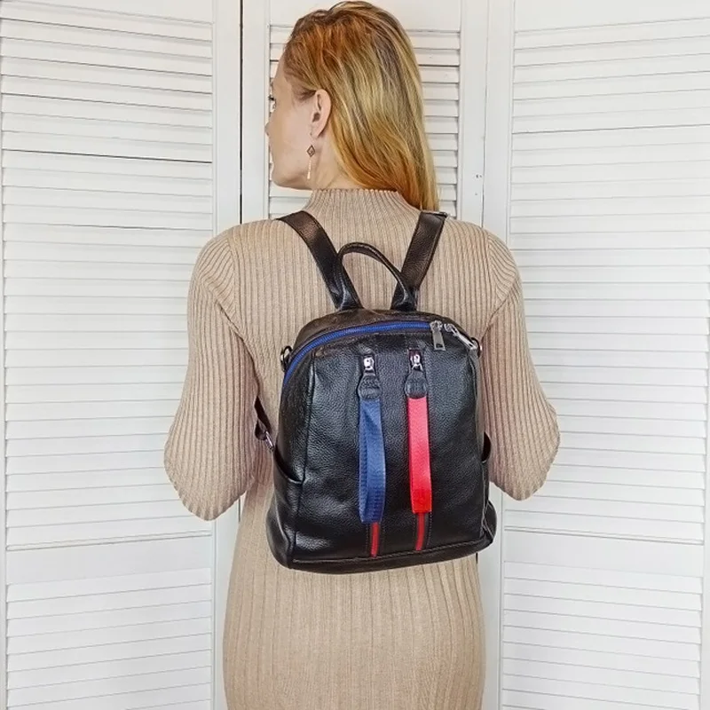 Женский рюкзак с цепочкой двойной молнией высокое качество 2019 школьный|Женские