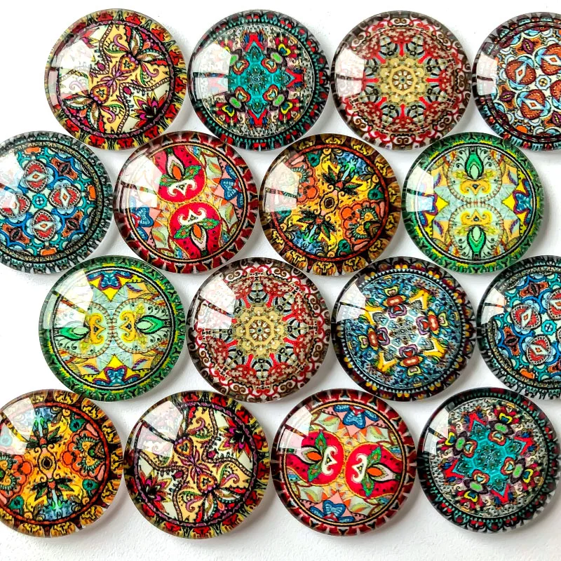 Круглые стеклянные бусины для создания рисунка фотографии с разными рисунками Fit