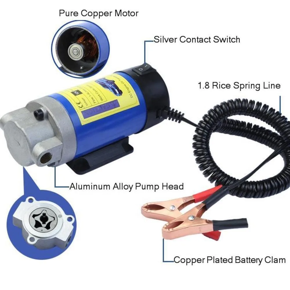 12 В дизельный масляный насос электрический топливный сифонный 100 Вт 1-4л/мин в для