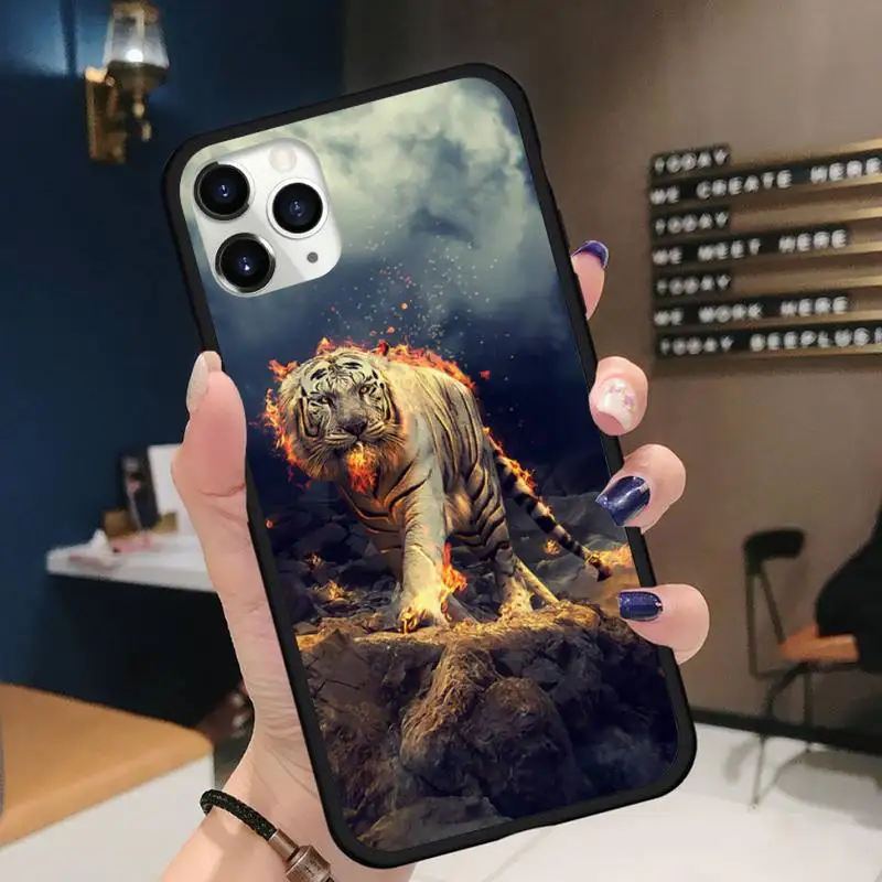 

tiger animal overlord Ferocious Phone Case for iPhone 11 12 pro XS MAX 8 7 6 6S Plus X 5S SE 2020 XR