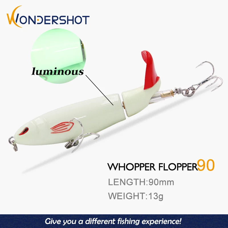 Wondershot D04 13 г 90 мм Whopper Pencilbait плавающая приманка для рыбалки Topwater Soft вращающийся