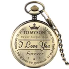 Оптовая цена 20 шт.лот античная бронзасереброзолоточерный дизайн моему сыну кварцевые карманные часы подарки на день рождения для детей