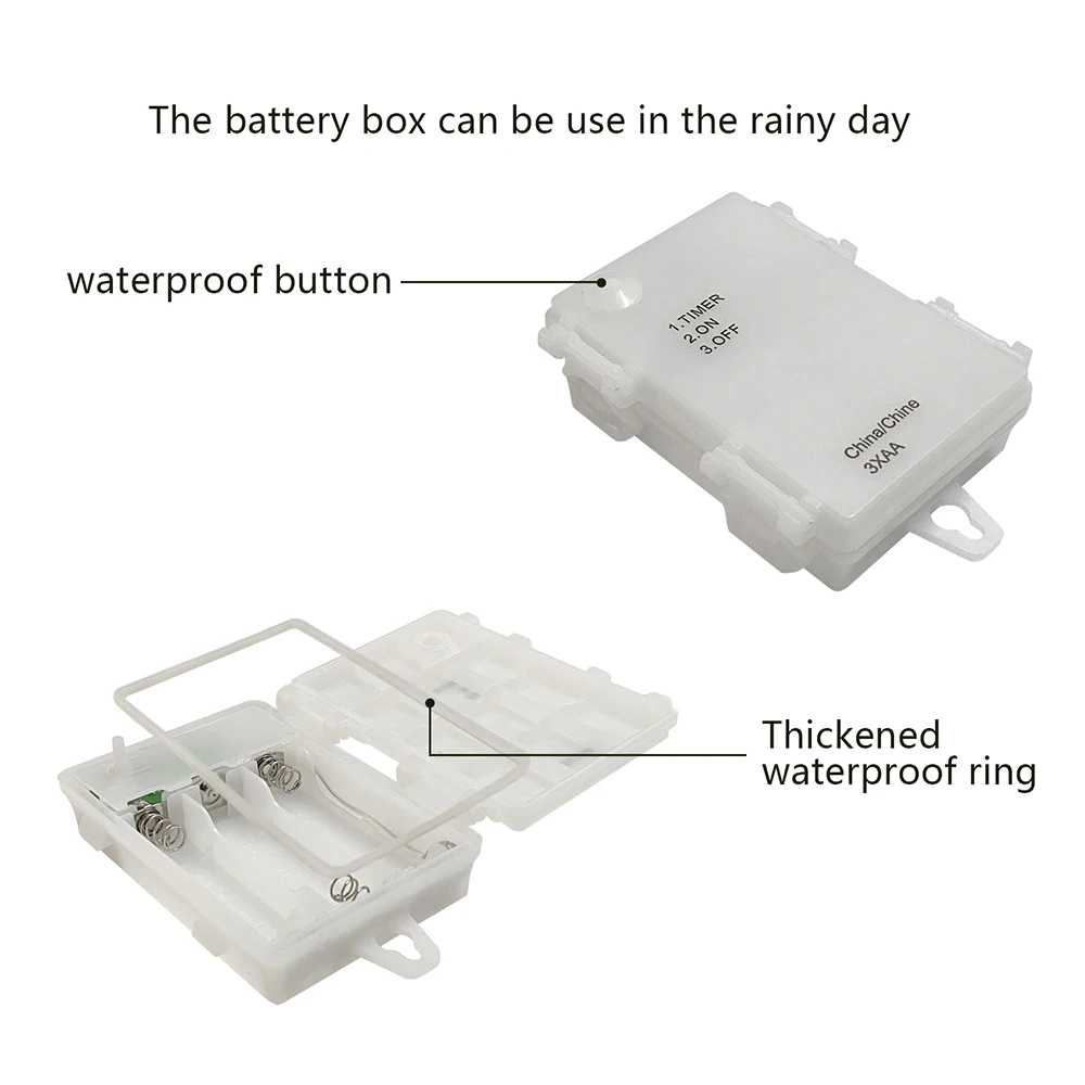2 шт. светодиодные гирлянды на батарейках мини рождественские сказочные