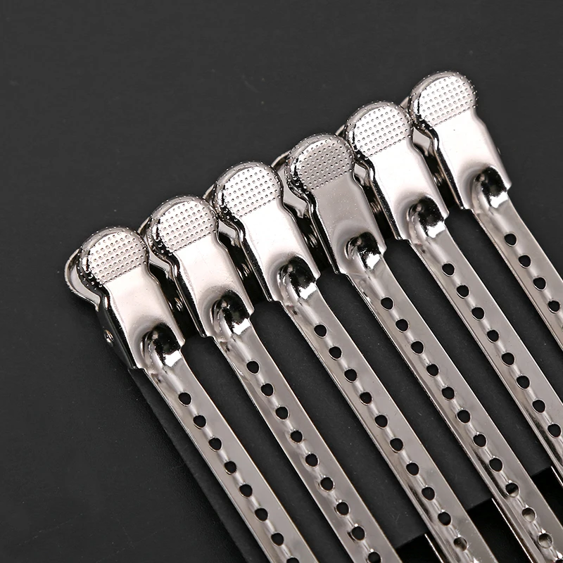 100 шт. Профессиональные Парикмахерские ножницы утиный клюв клип Цвет Сталь